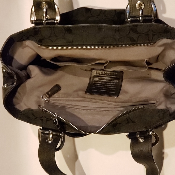 Coach SOHO Signature Black Shoulder Bag - Picture 5 of 11